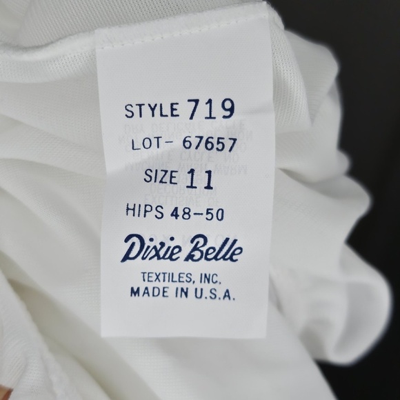 New Vintage VTG Dixie Belle Style 719 Nylon White Brief Panty Underwear Size 11 - Picture 7 of 8